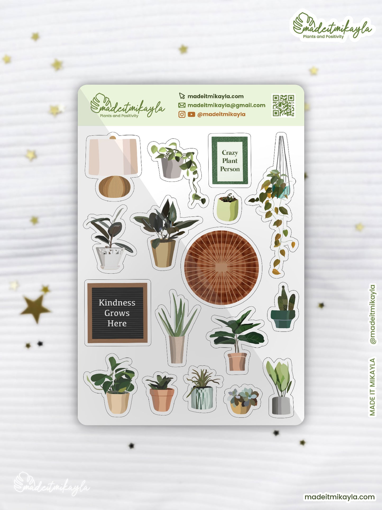 Indoor Plants 9 Sticker Sheet | MadeItMikayla
