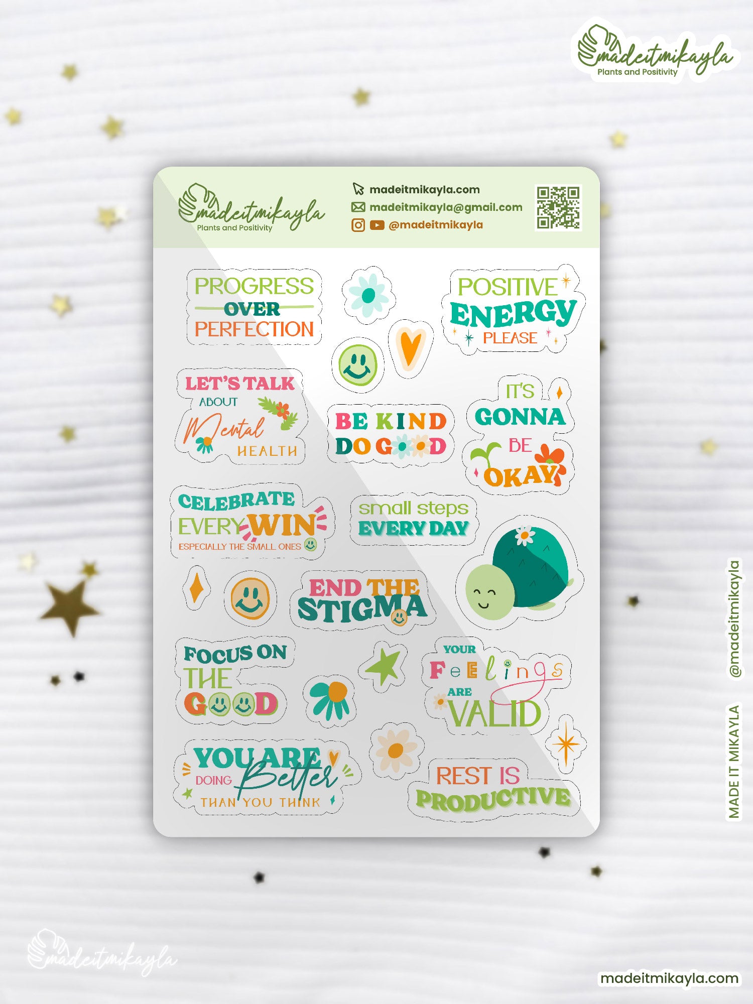 Mental Health Quotes Sticker Sheet | MadeItMikayla