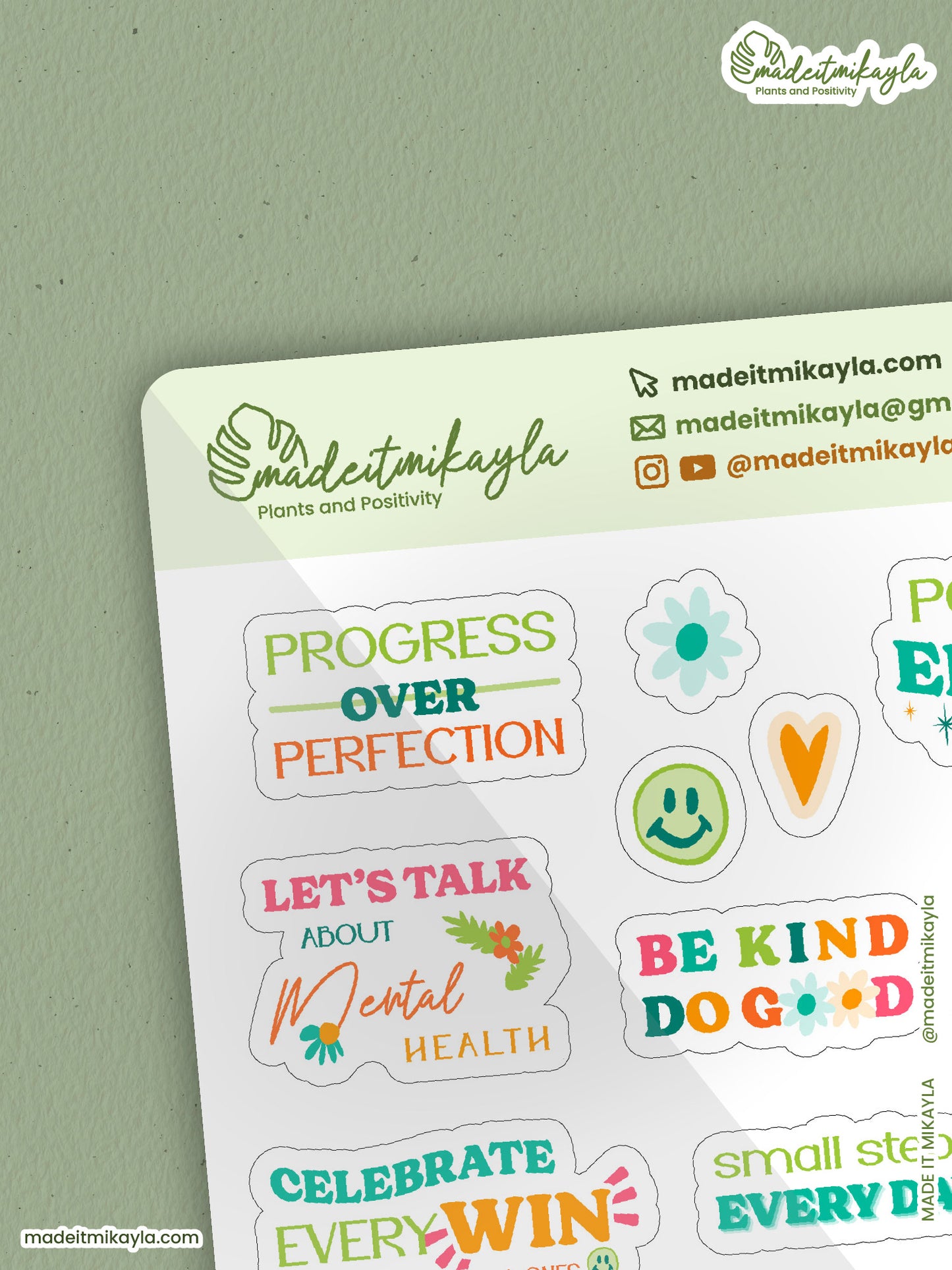 Mental Health Quotes Sticker Sheet | MadeItMikayla