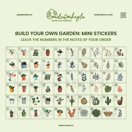 Build Your Own Garden: Mini Stickers | MadeItMikayla
