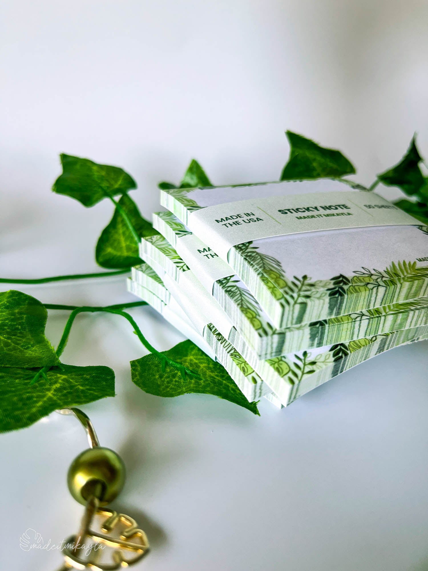 Mixed Greenery Sticky Note | MadeItMikayla