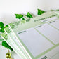 Mixed Greenery Weekly Notepad | MadeItMikayla