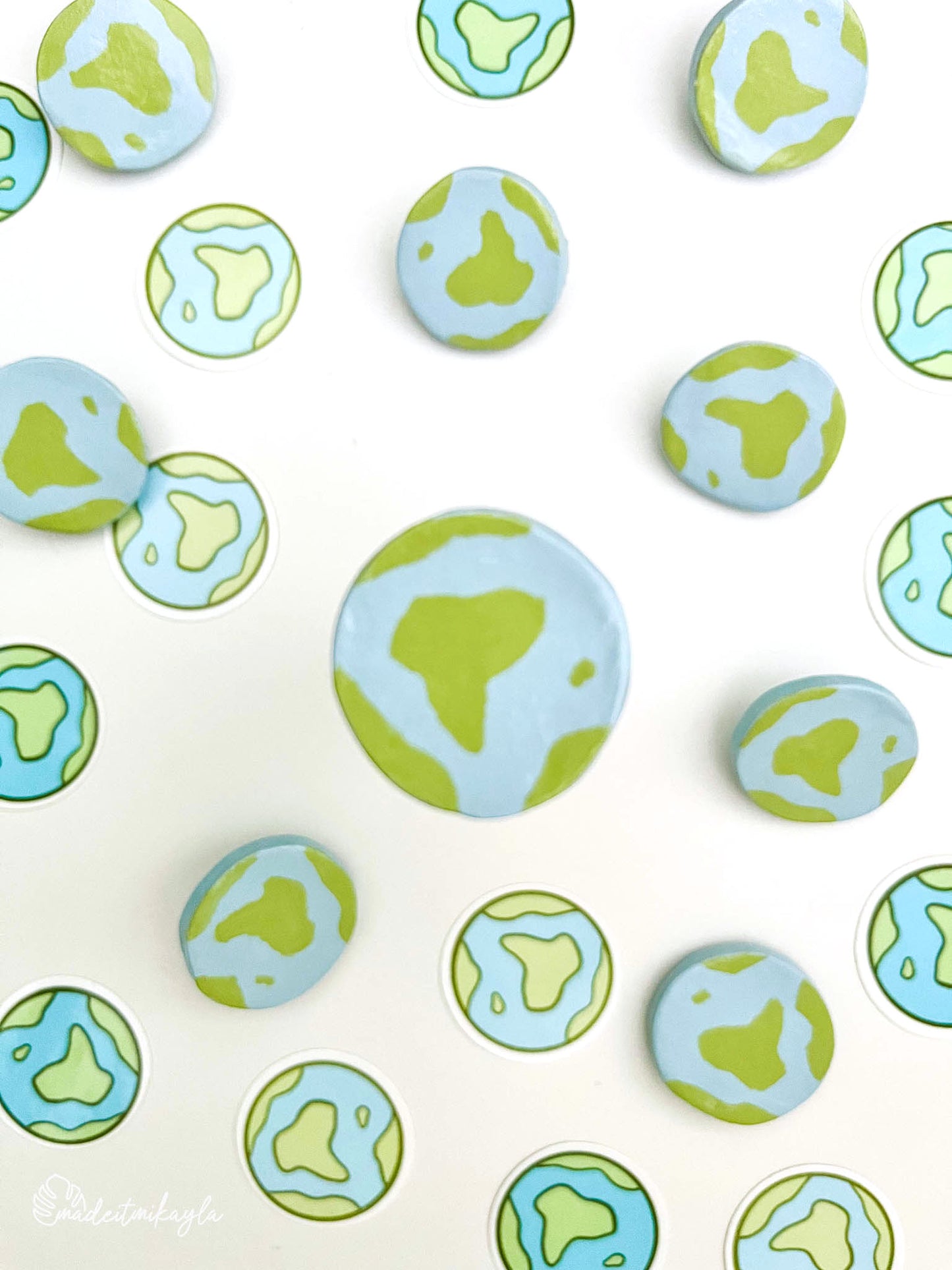 Earth Clay Pin/Magnet | MadeItMikayla