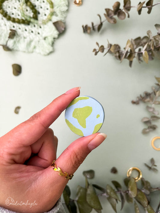 Earth Clay Pin/Magnet | MadeItMikayla