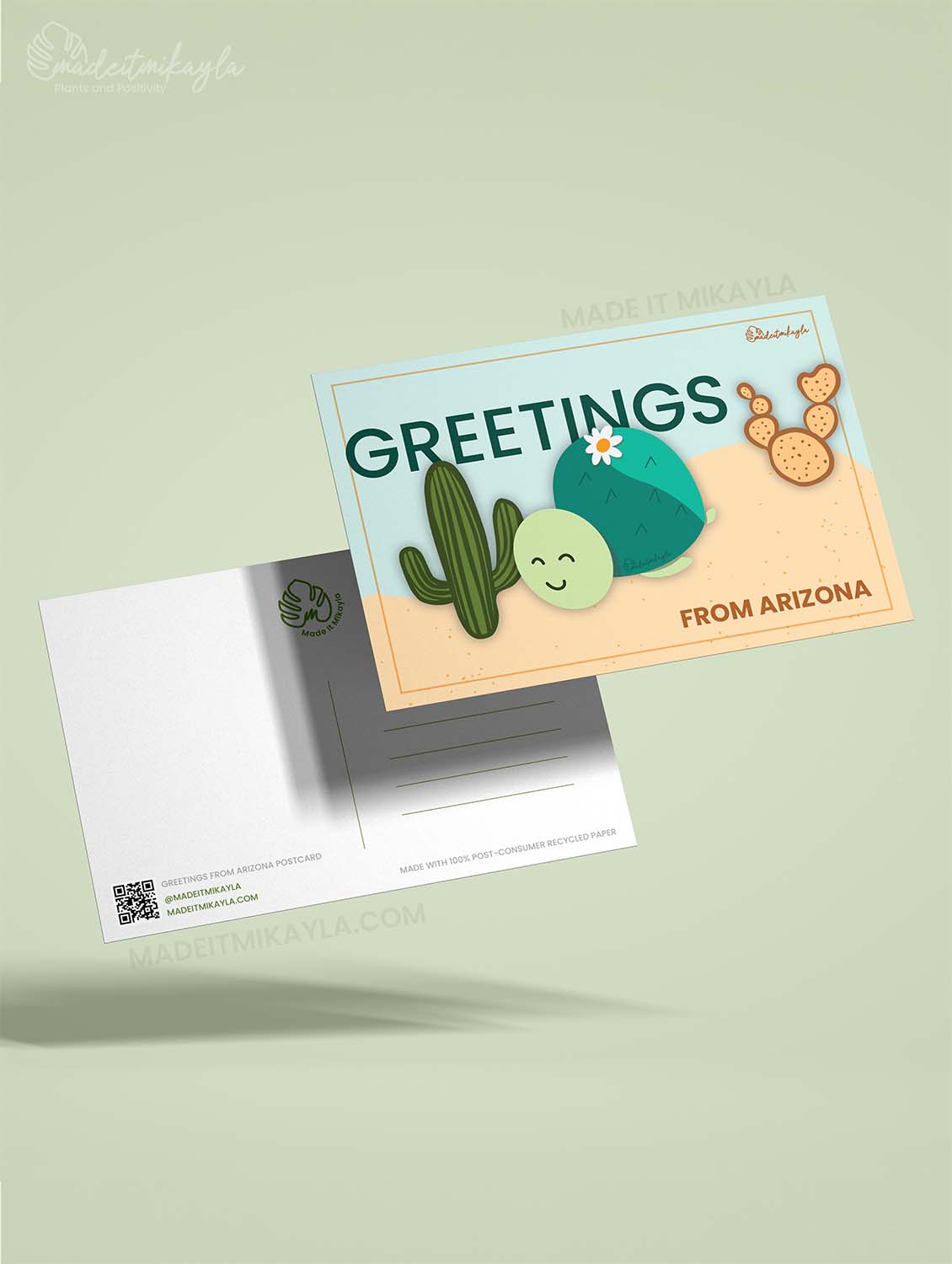 Greetings From Arizona Postcard | MadeItMikayla