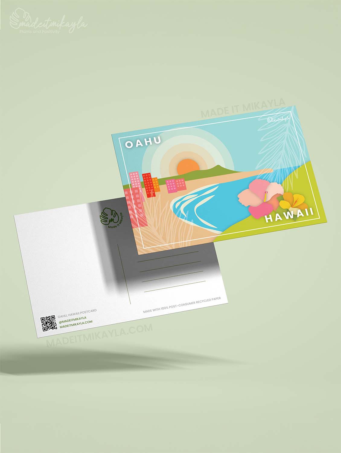 Oahu Hawaii Postcard | MadeItMikayla