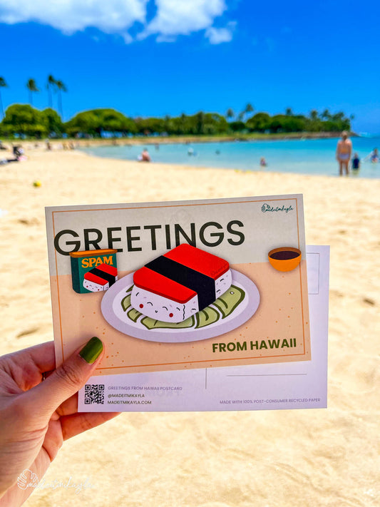 Greetings From Hawaii Postcard | MadeItMikayla
