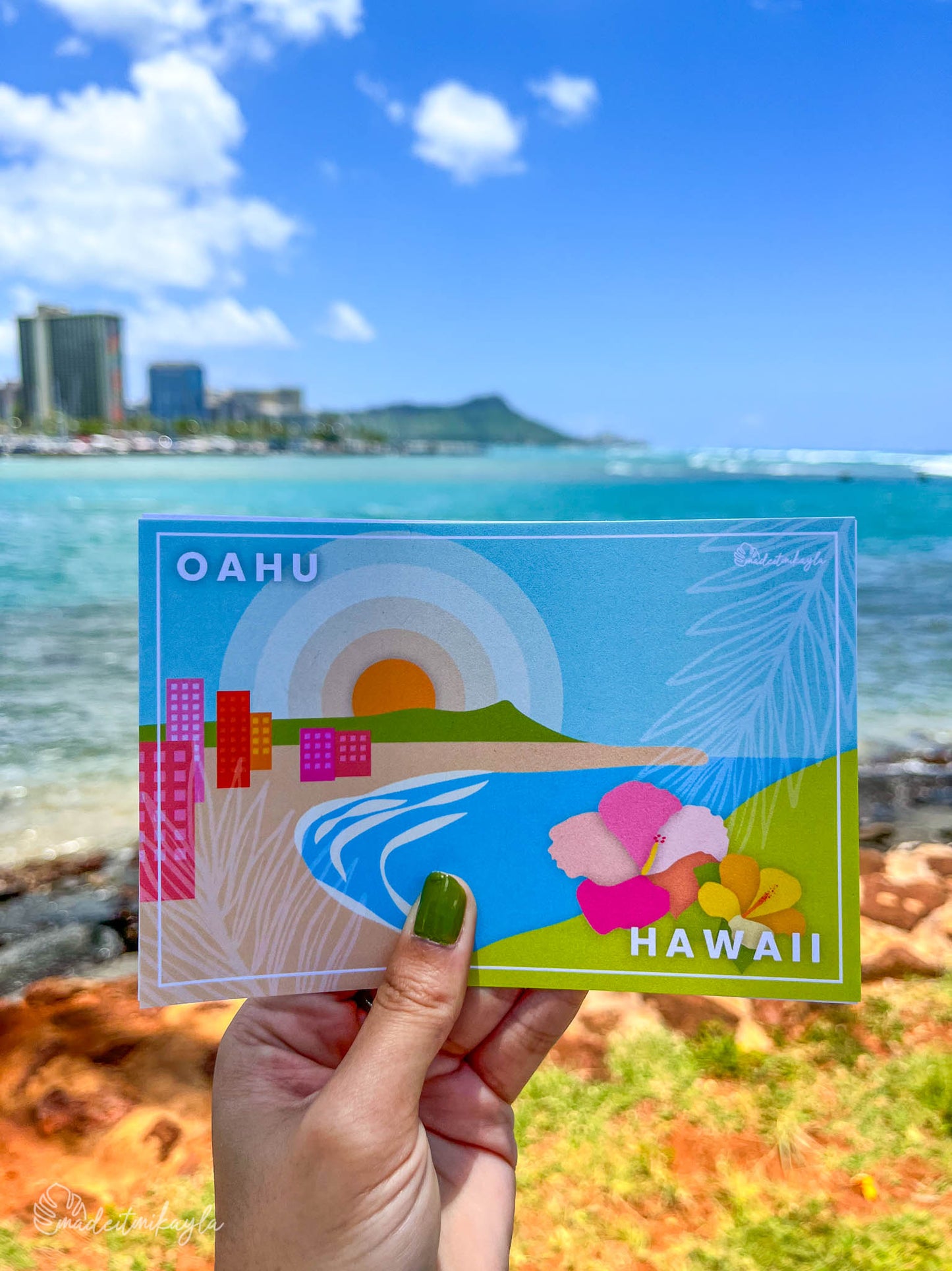 Oahu Hawaii Postcard | MadeItMikayla