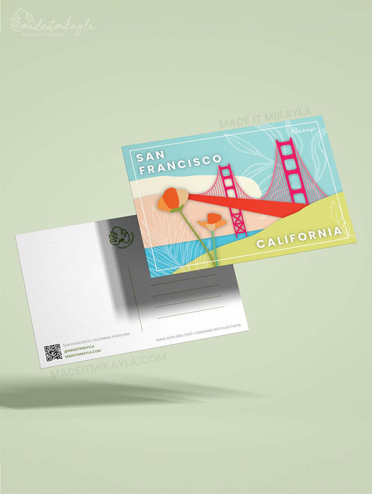 San Francisco California Postcard | MadeItMikayla