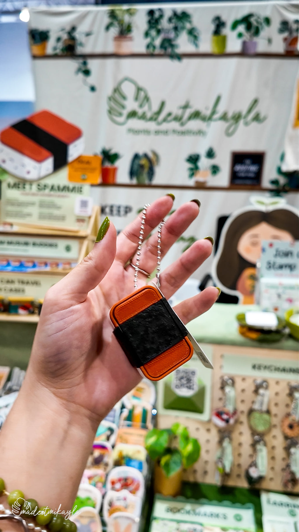 Spam Musubi Clicker Keychain