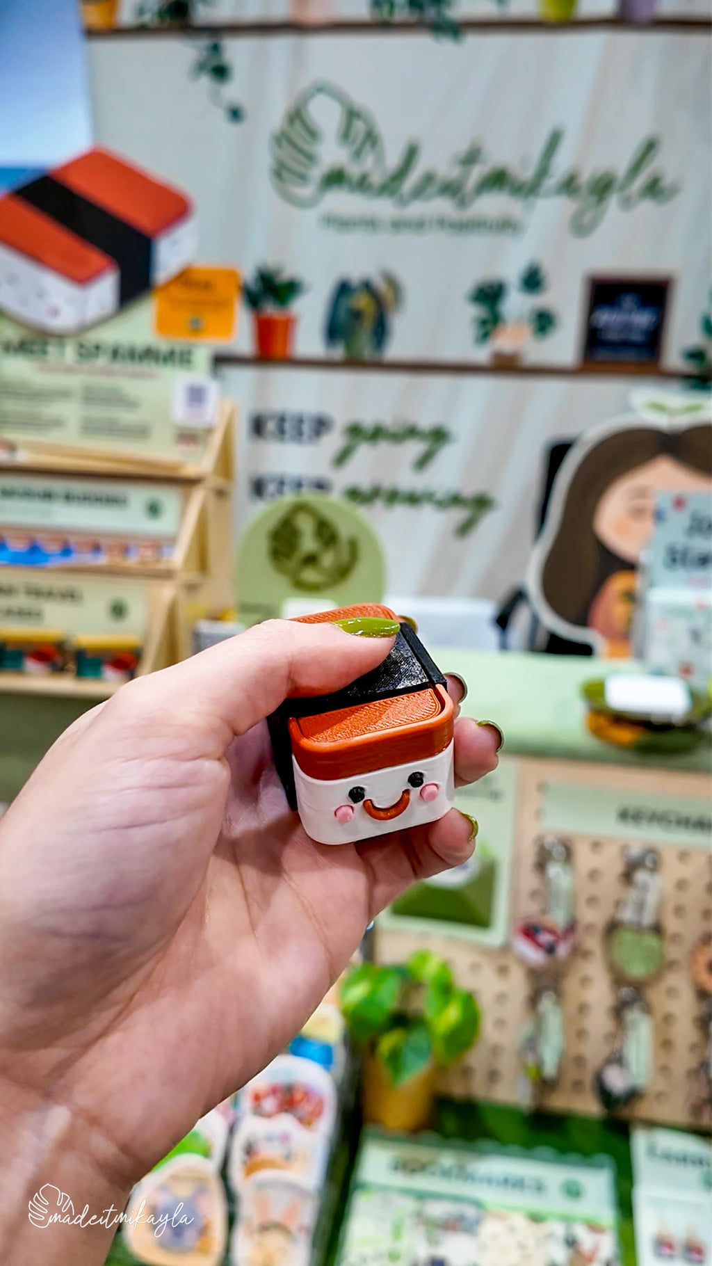 Spam Musubi Clicker Keychain