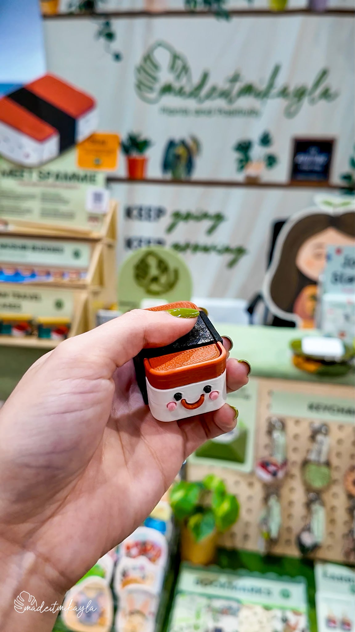 Spam Musubi Clicker Keychain