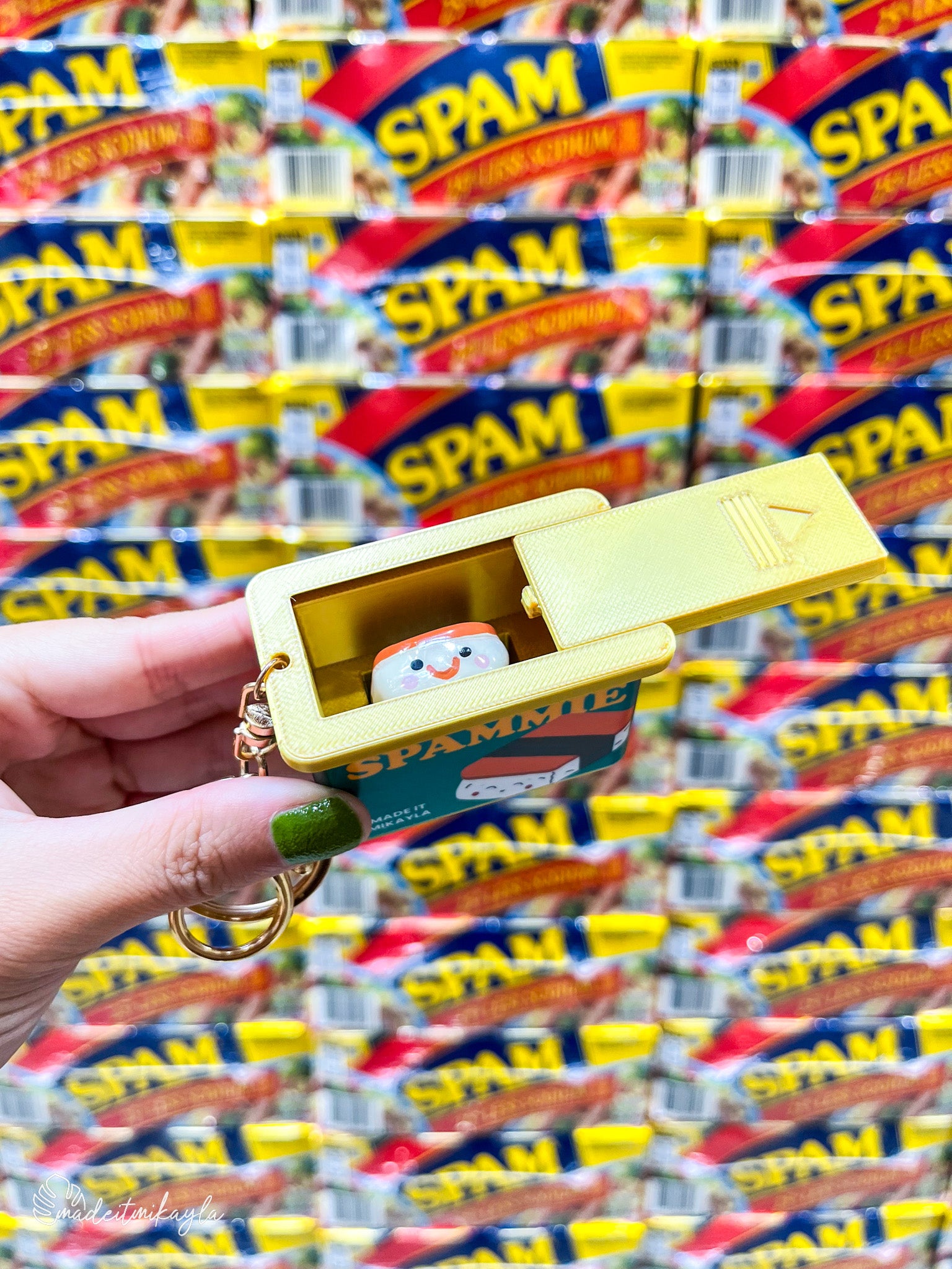 Spammie Can Travel Keychain Case | MadeItMikayla