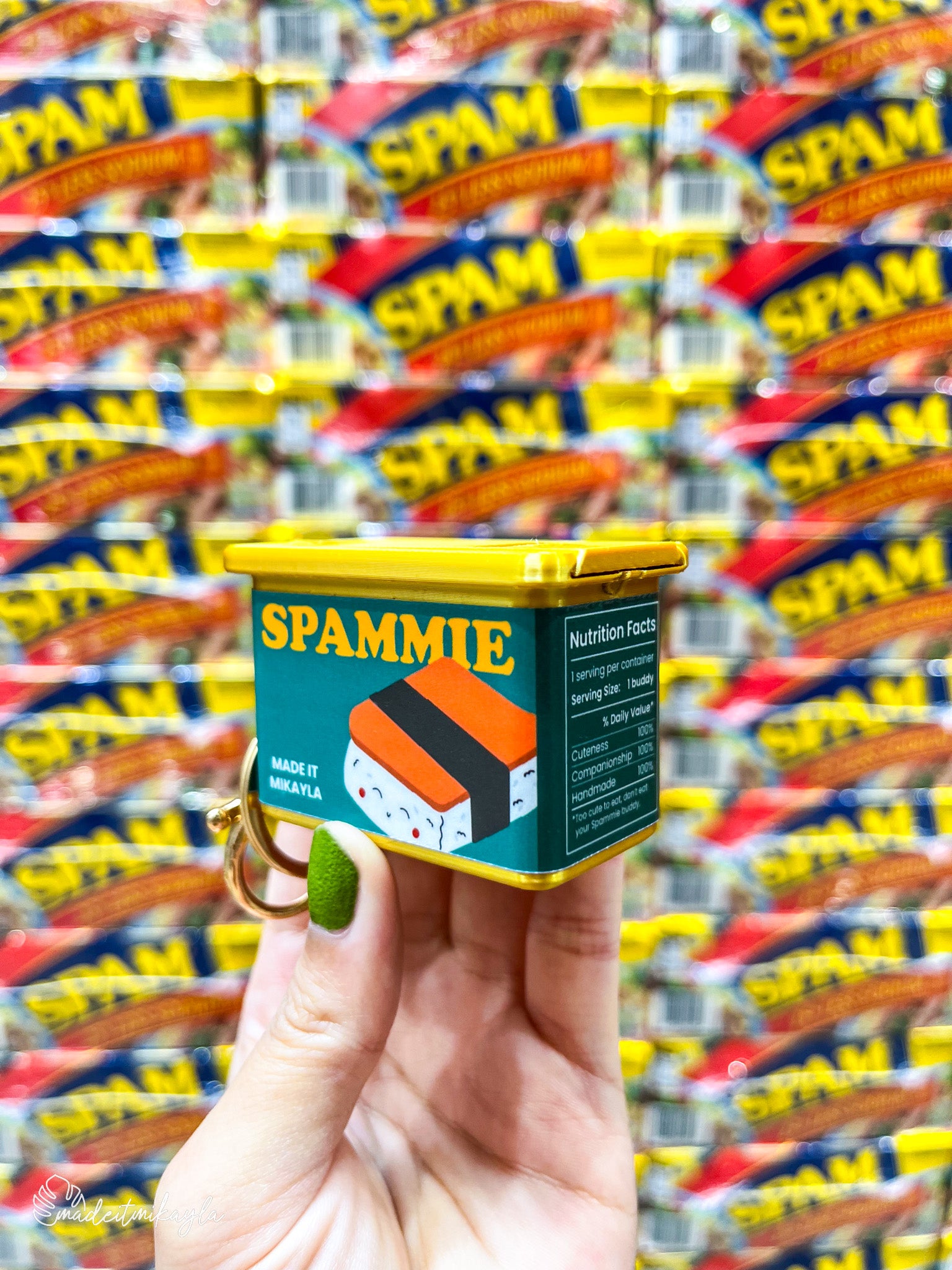 Spammie Can Travel Keychain Case | MadeItMikayla