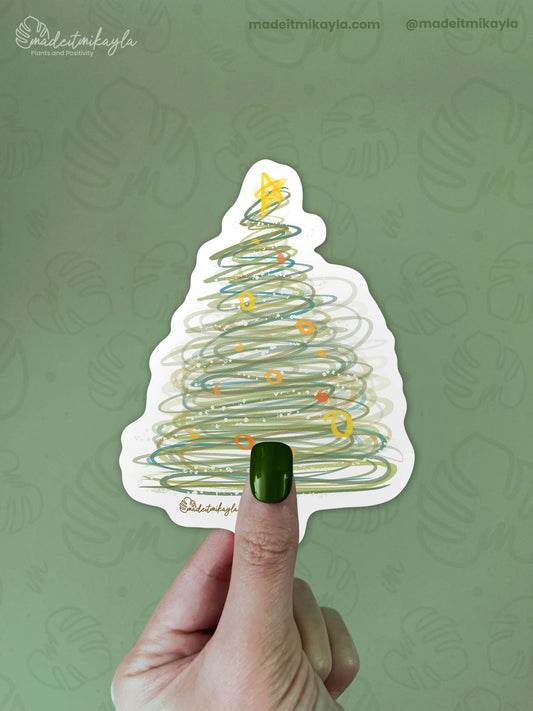 Christmas Tree Scribble Sticker