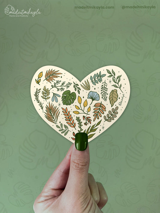 Foliage Heart Sticker | MadeItMikayla
