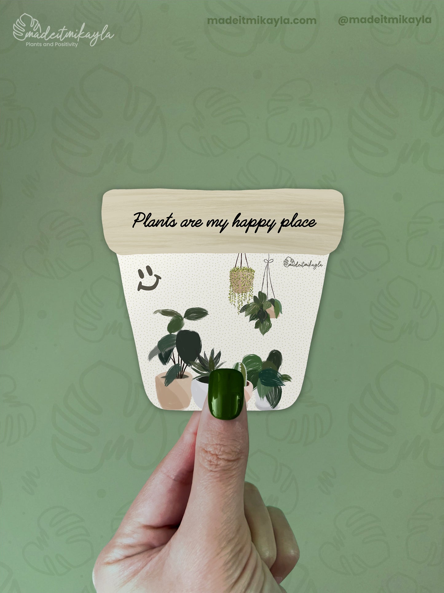 Plants Are My Happy Place Sticker | MadeItMikayla