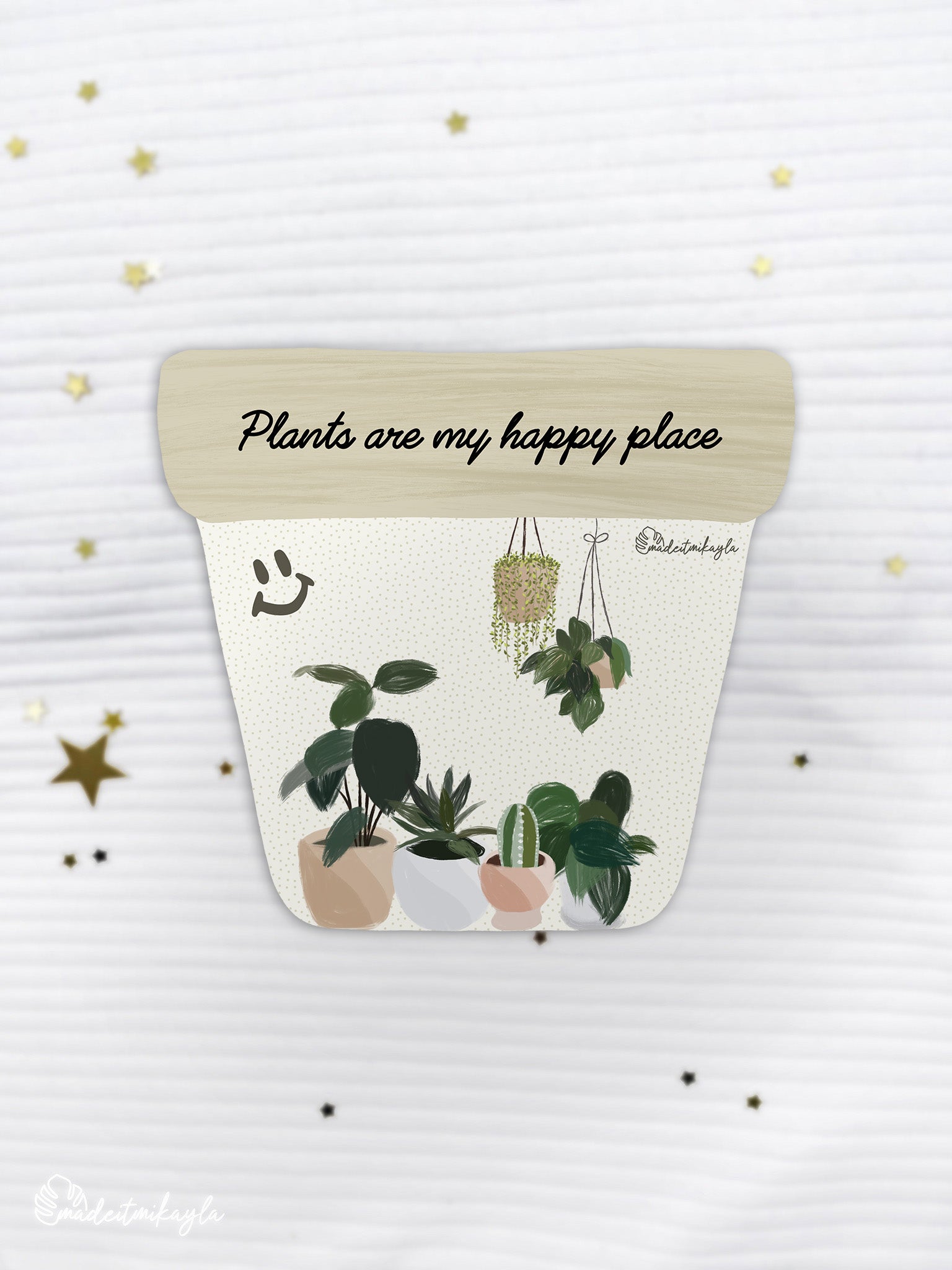 Plants Are My Happy Place Sticker | MadeItMikayla