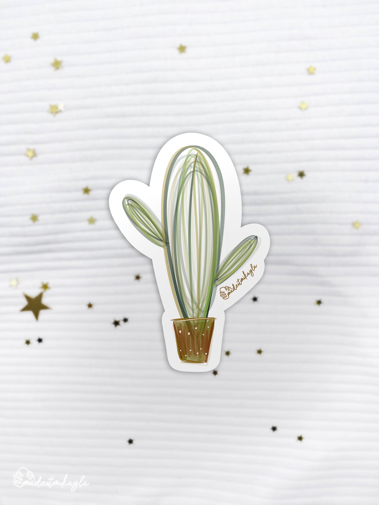 Single Cactus Sticker | MadeItMikayla