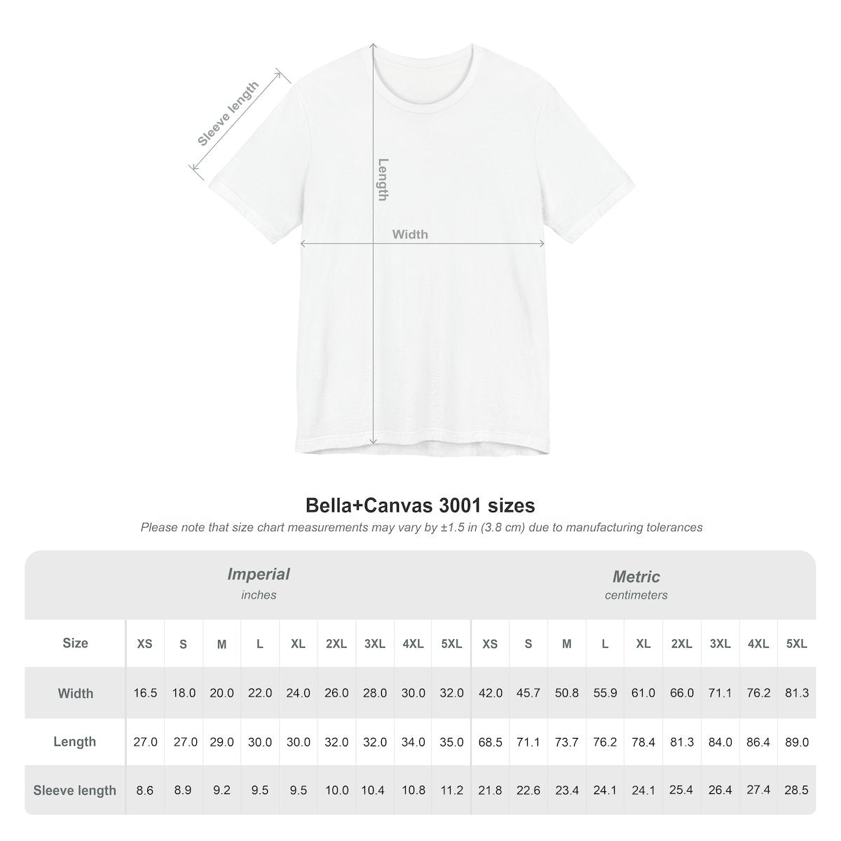 Tee Sizing Chart | MadeItMikayla