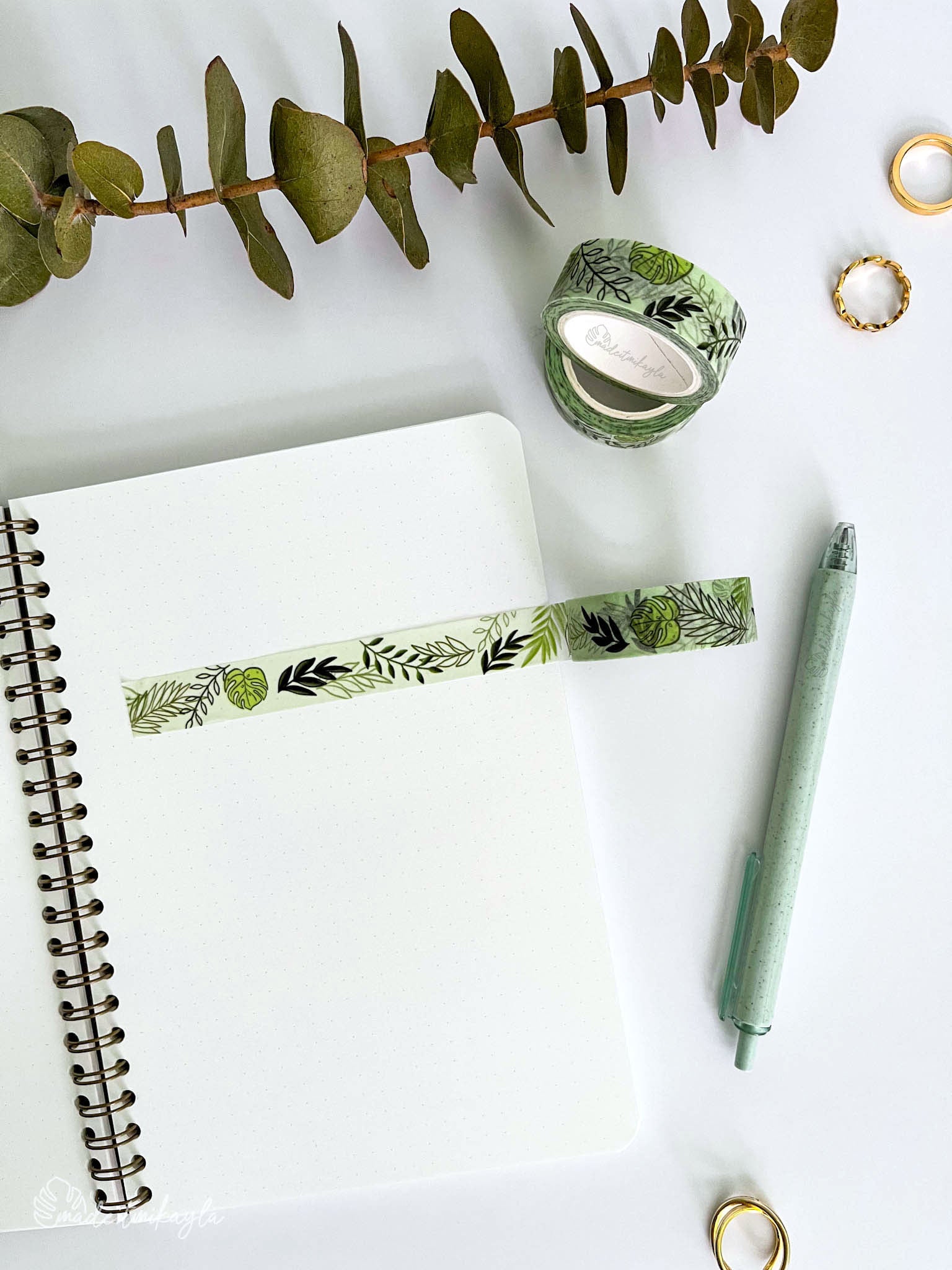 Mixed Greenery Washi Tape | MadeItMikayla