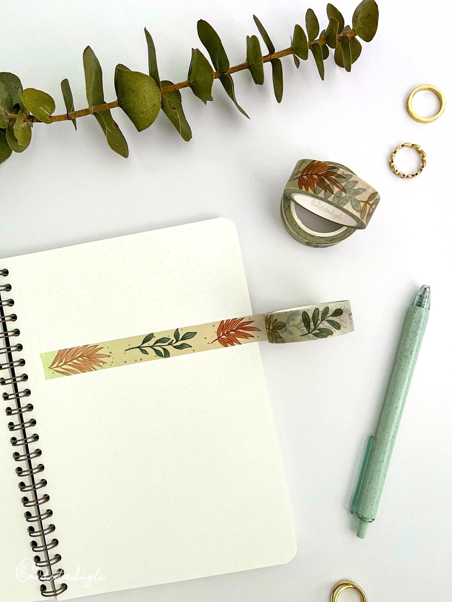 Pastel Foliage Washi Tape | MadeItMikayla