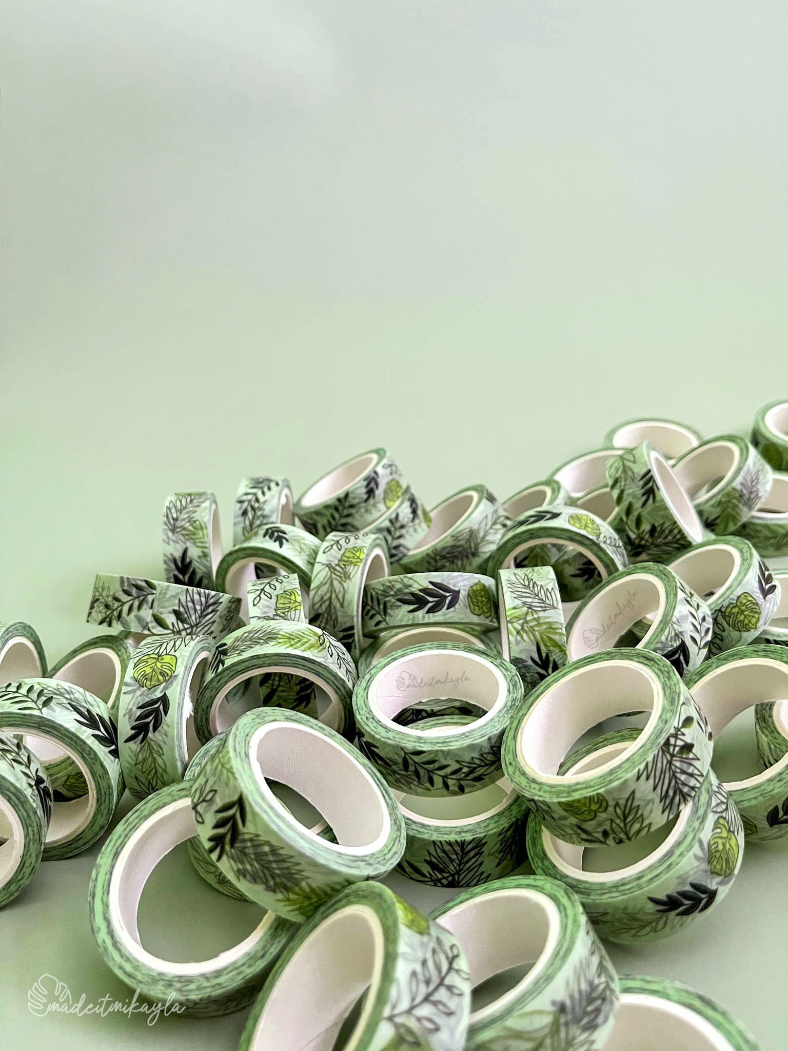 Mixed Greenery Washi Tape | MadeItMikayla