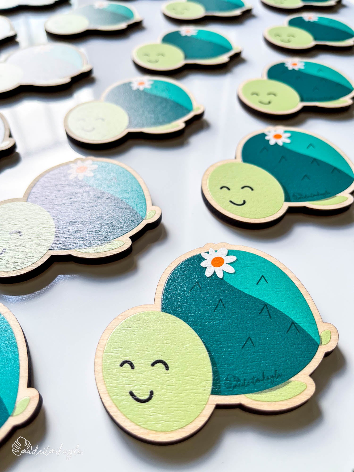 Cactus Turtle Wood Magnet | MadeItMikayla