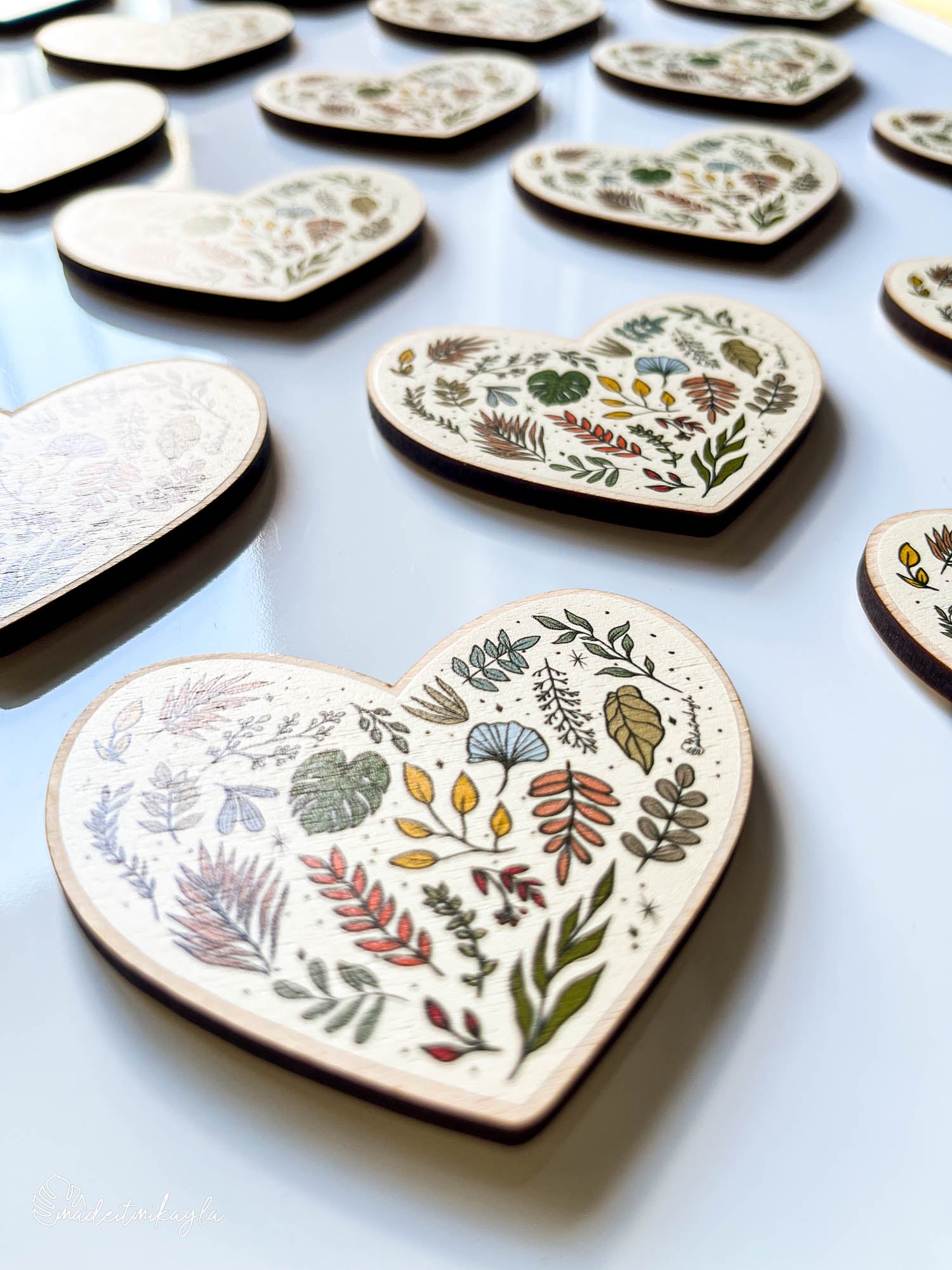 Foliage Heart Wood Magnet | MadeItMikayla