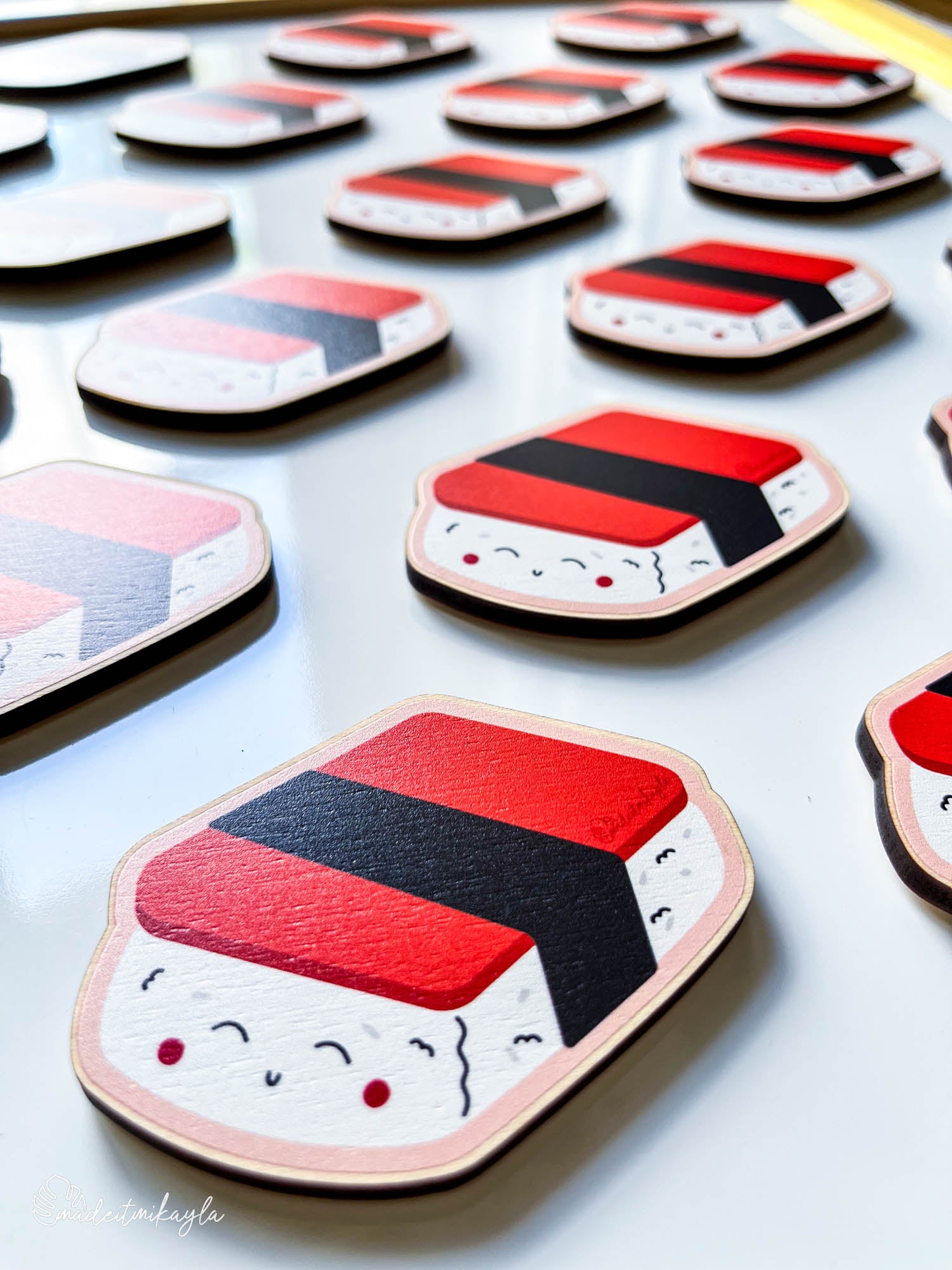 Spam Musubi Wood Magnet | MadeItMikayla