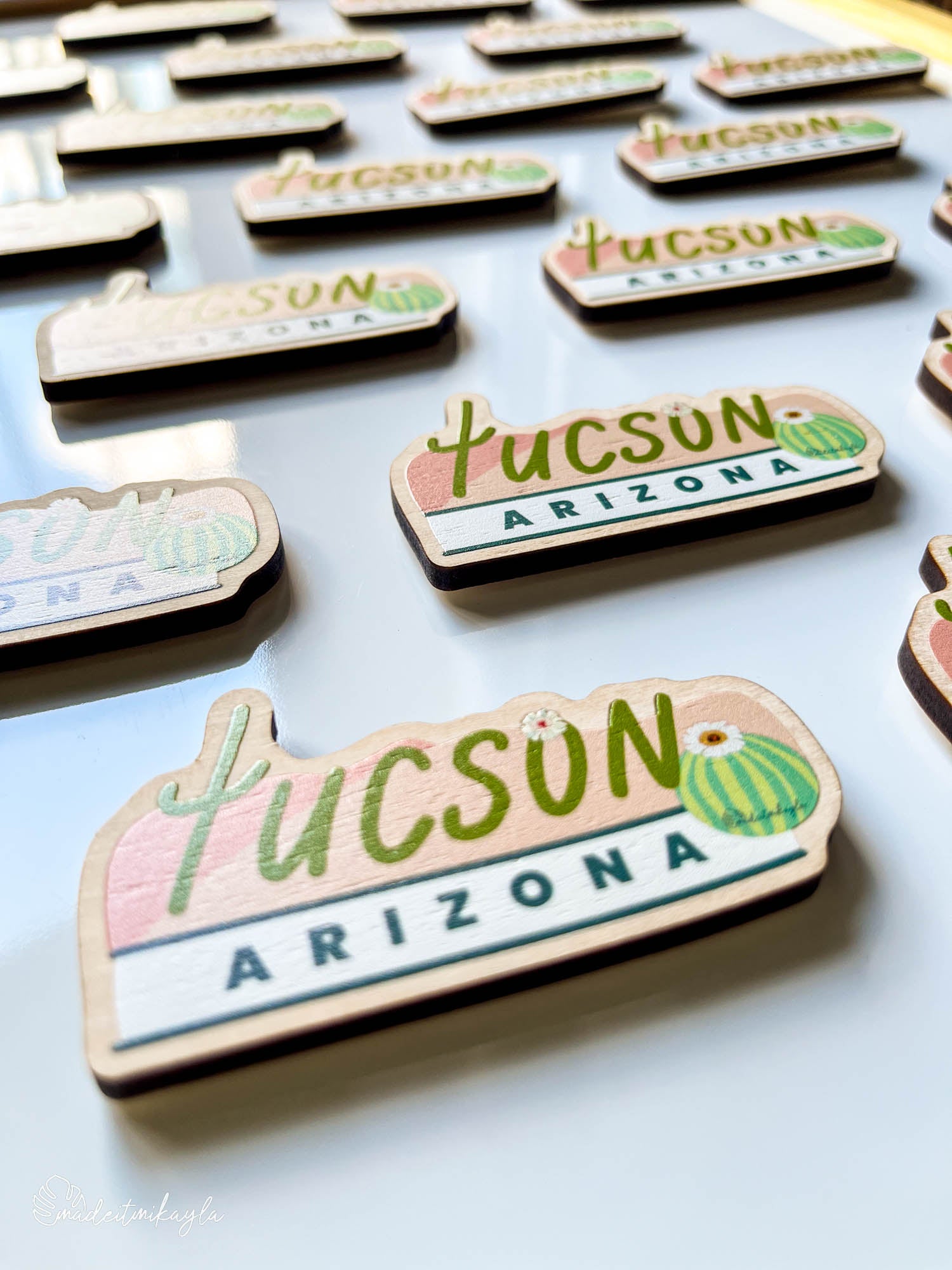 Tucson Arizona Wood Magnet | MadeItMikayla