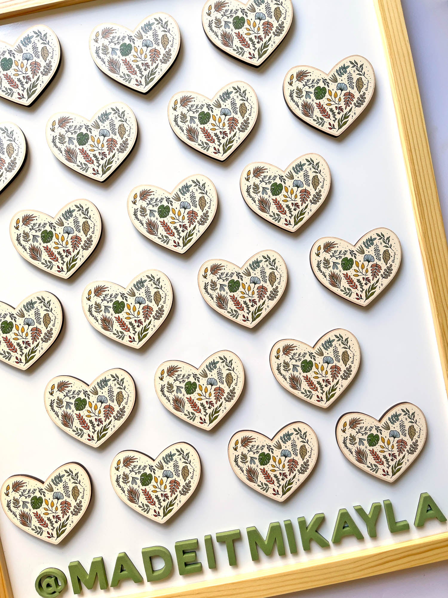 Foliage Heart Wood Magnet | MadeItMikayla