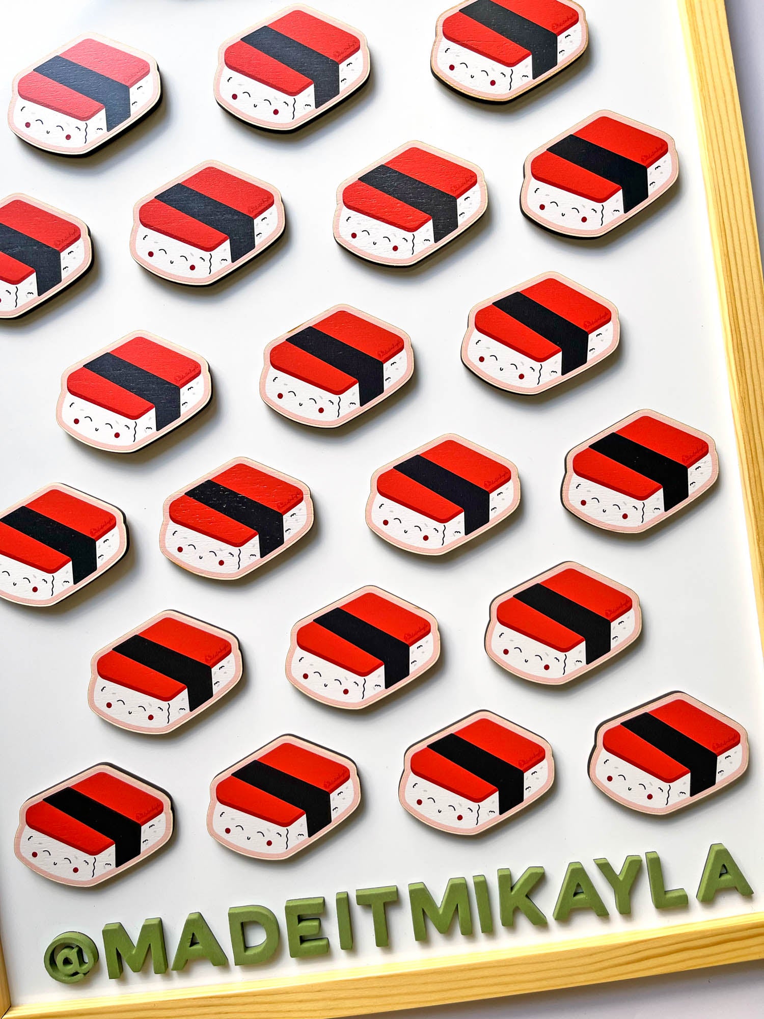 Spam Musubi Wood Magnet | MadeItMikayla