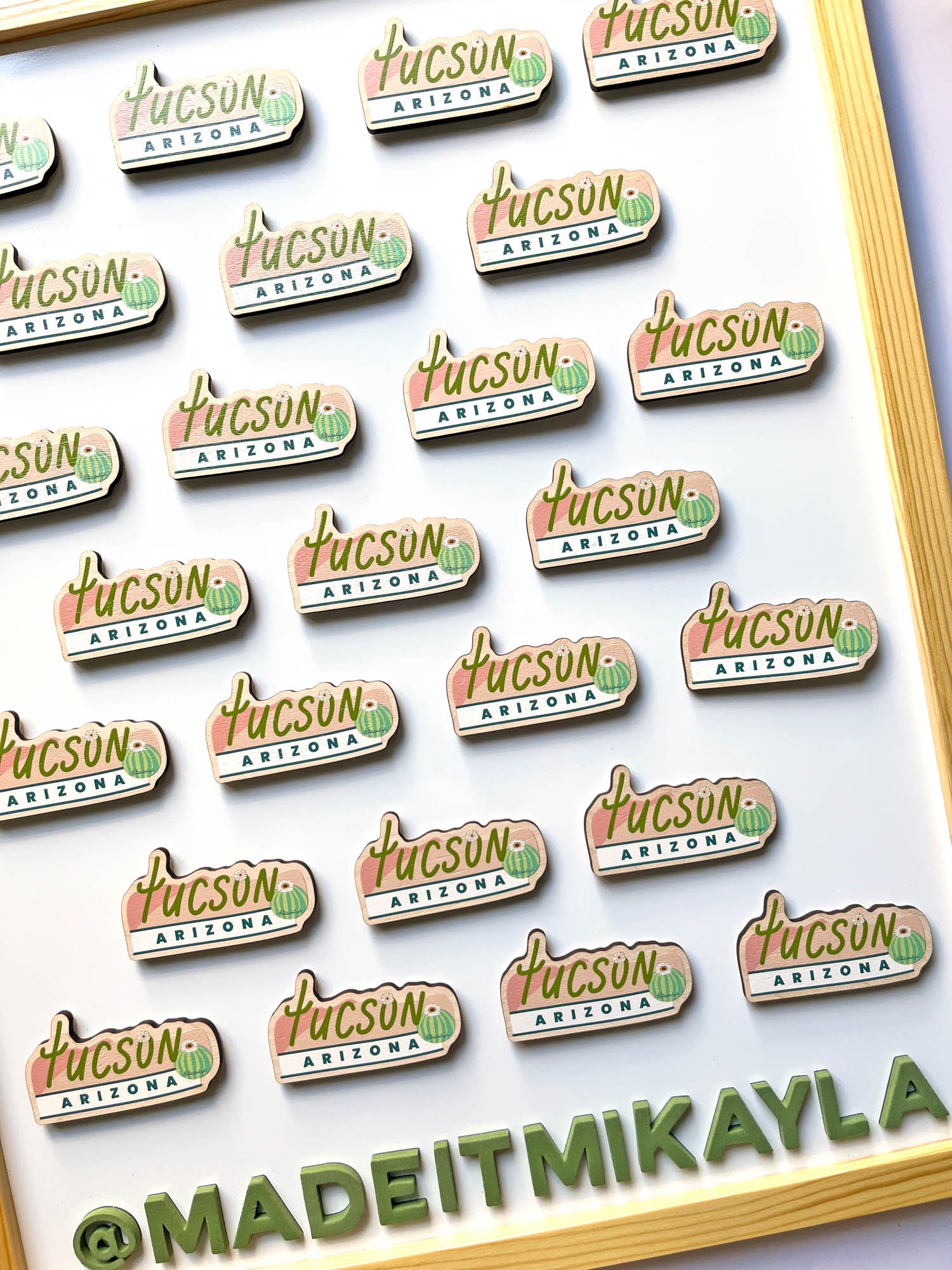 Tucson Arizona Wood Magnet | MadeItMikayla