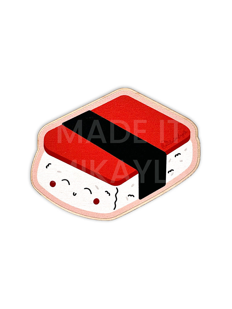 Spam Musubi Wood Magnet | MadeItMikayla