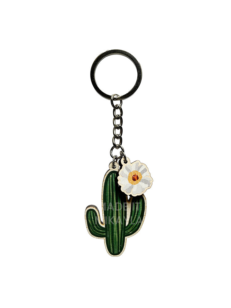 Saguaro Cactus Wooden Keychain | MadeItMikayla