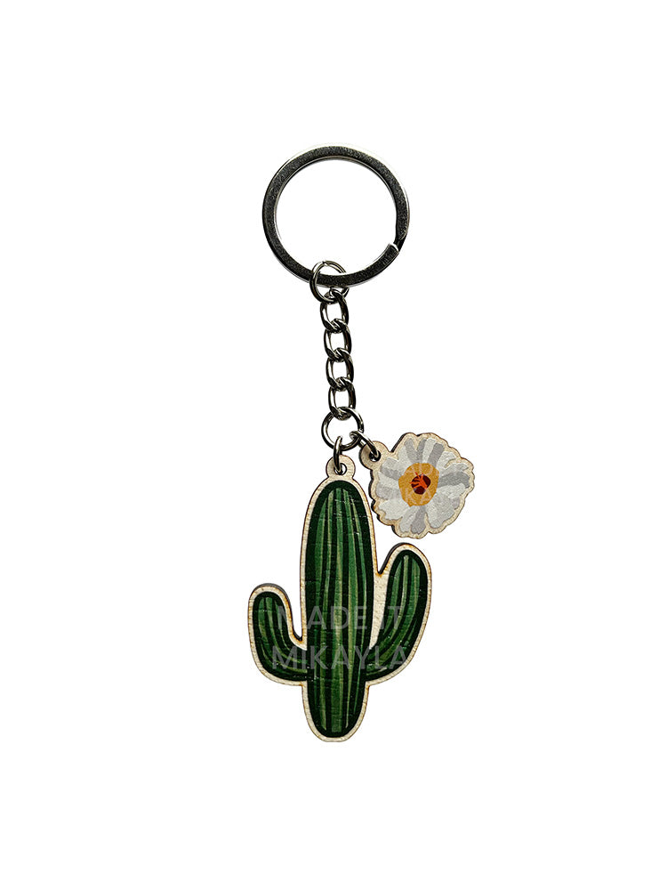 Saguaro Cactus Wooden Keychain | MadeItMikayla