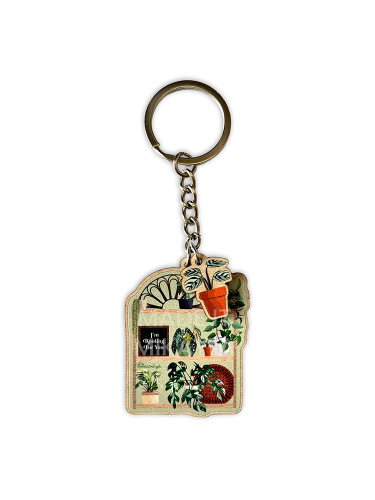 Rooting For You Wooden Keychain | MadeItMikayla