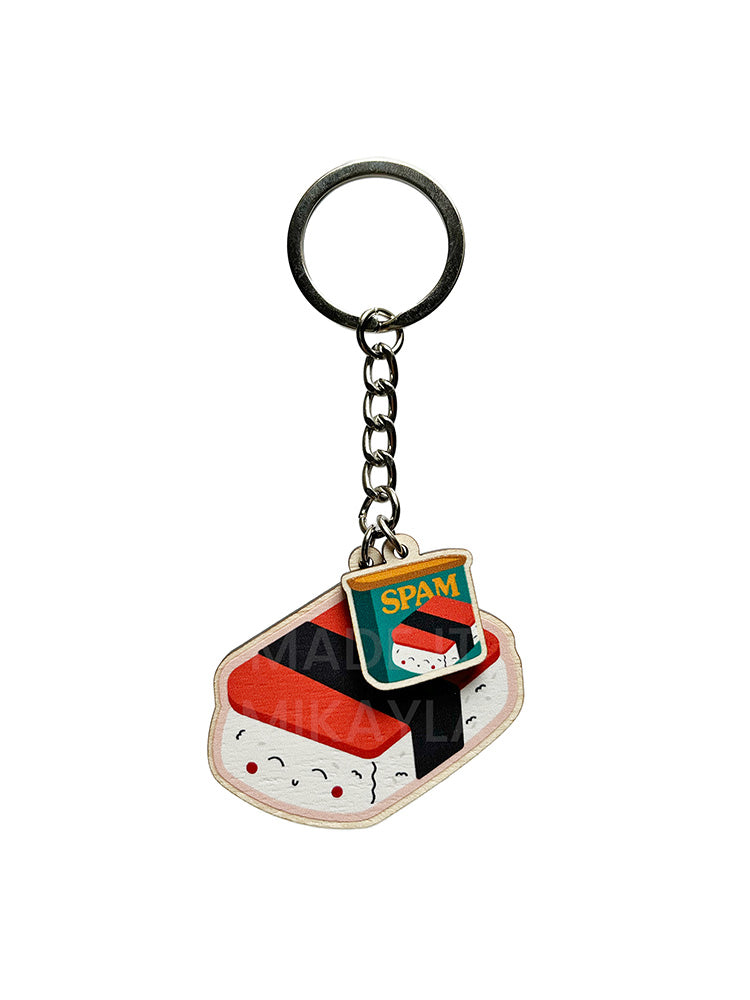 Spam Musubi Wooden Keychain | MadeItMikayla