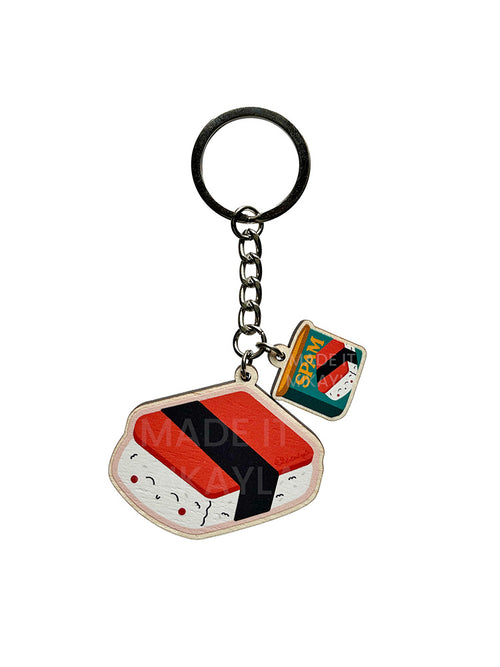 Spam Musubi Wooden Keychain | MadeItMikayla