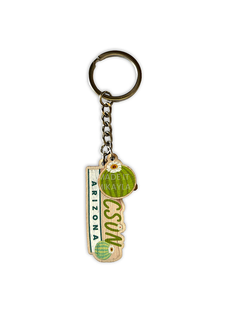 Tucson Arizona Wooden Keychain | MadeItMikayla