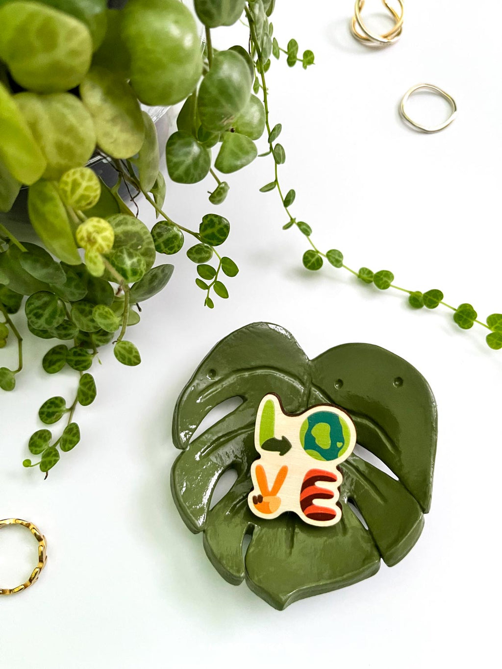 Earth LOVE Wooden Pin | MadeItMikayla