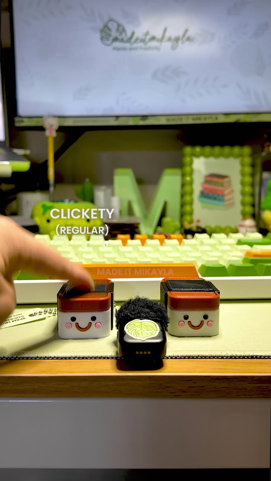 Spam Musubi Clicker Keychain