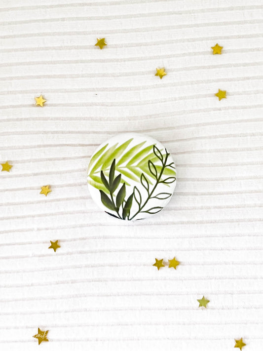 Greenery Trio Unfilled Button Magnet | MadeItMikayla