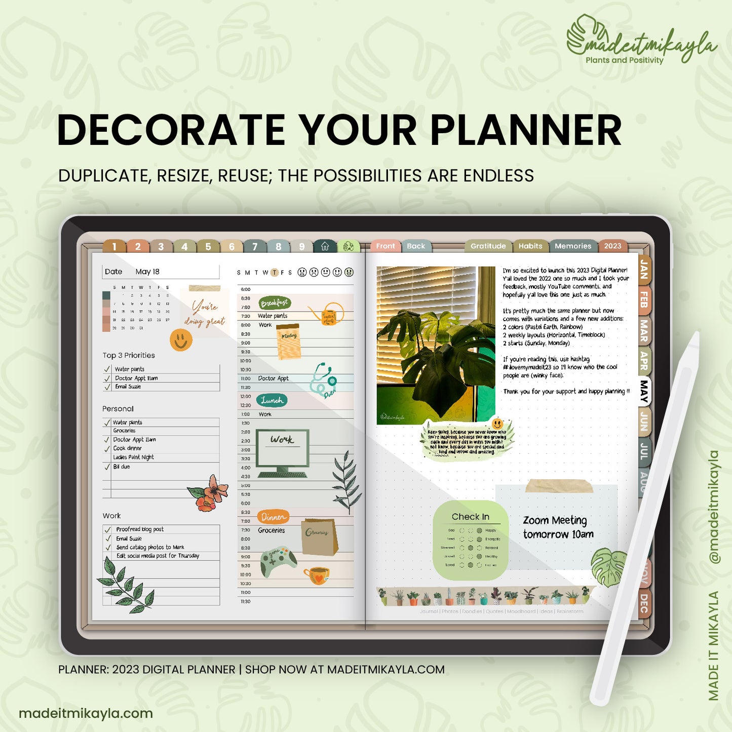 Decorate Your Digital Planner | MadeItMikayla