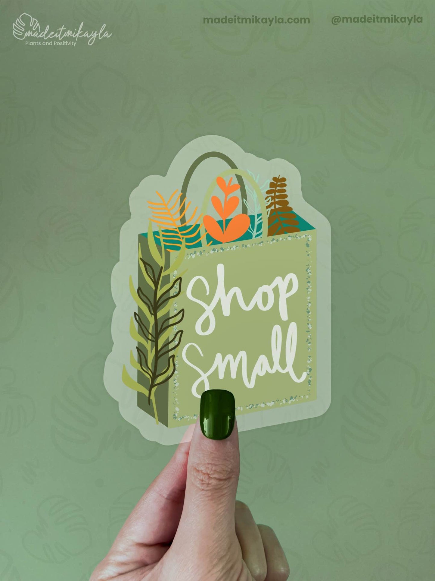 CLEAR Shop Small Bag Sticker | MadeItMikayla