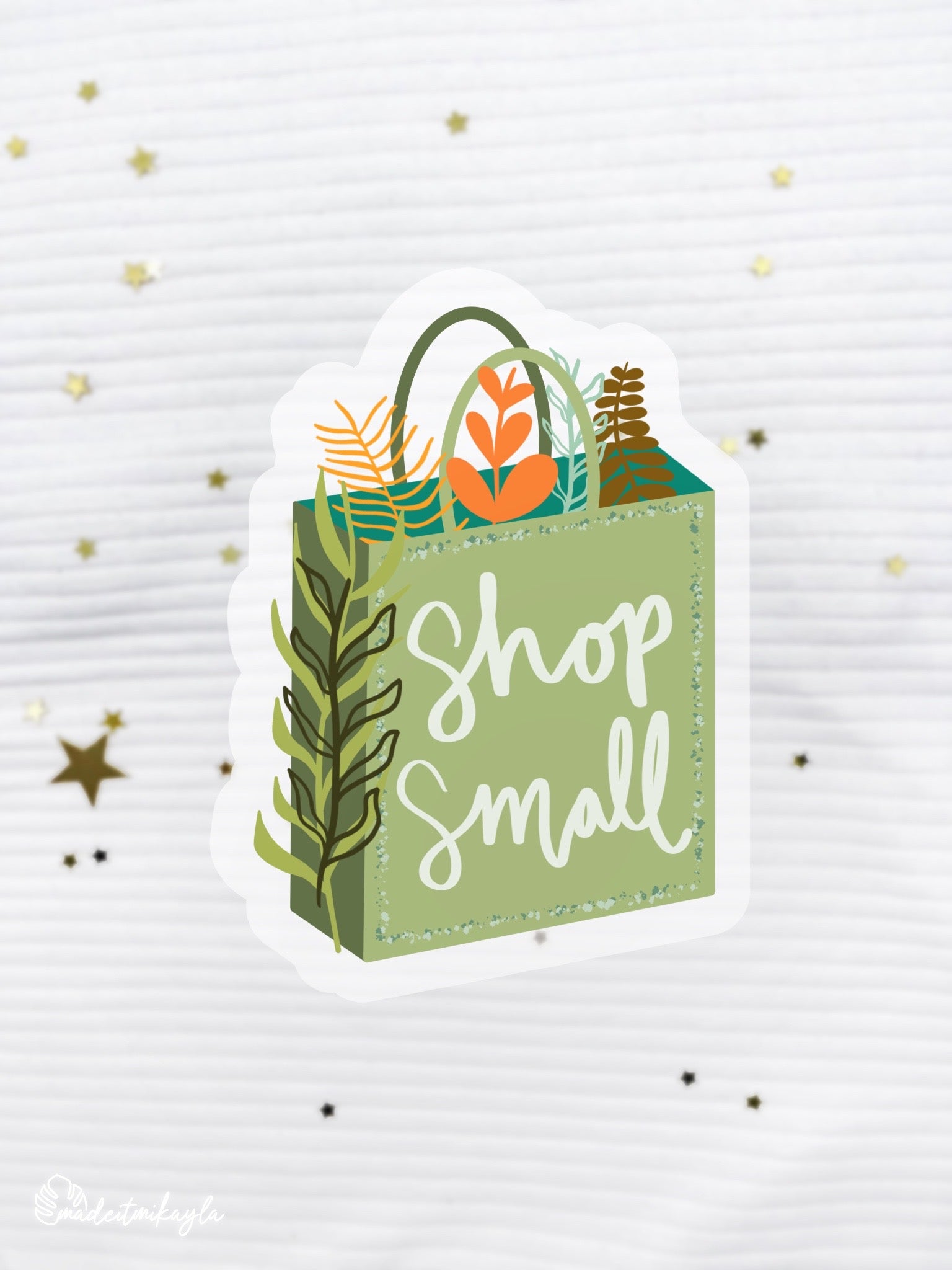 CLEAR Shop Small Bag Sticker | MadeItMikayla