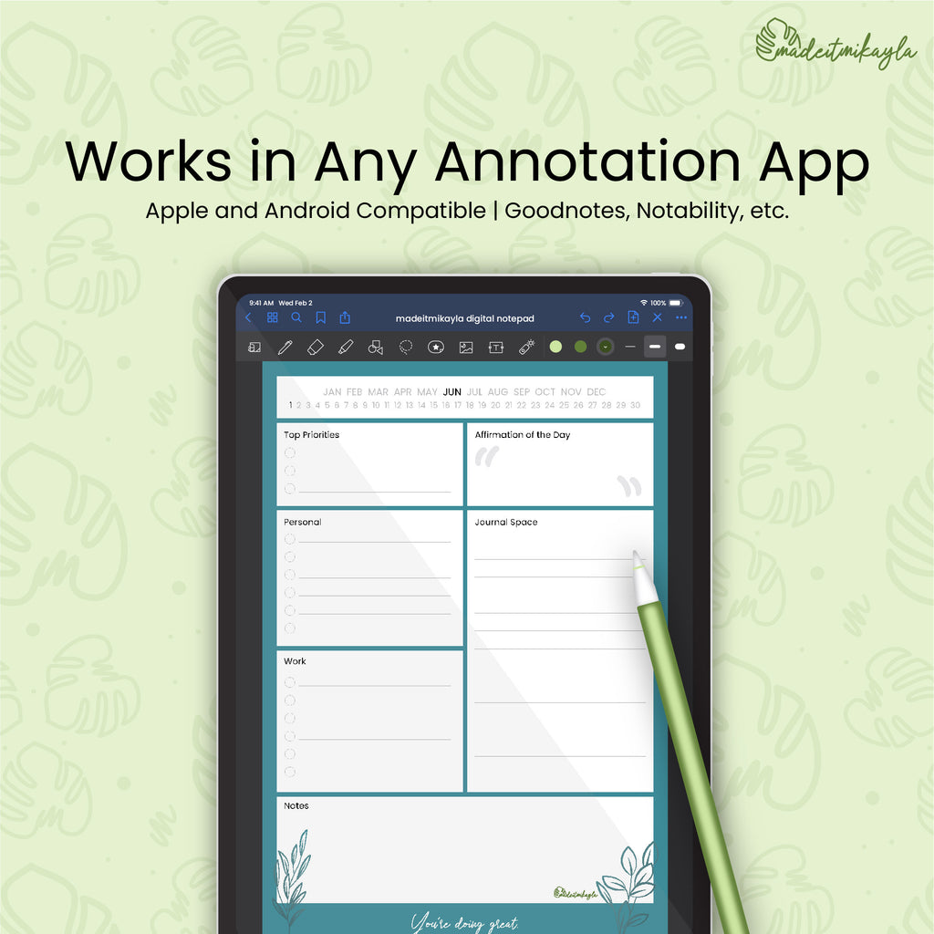 Quote Daily Digital Notepad | MadeItMikayla