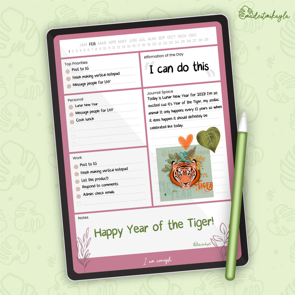 Quote Daily Digital Notepad | MadeItMikayla