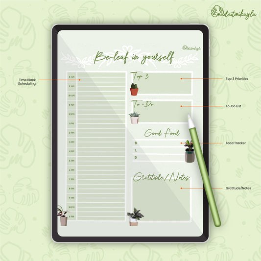 Be-Leaf In Yourself Digital Sheet | MadeItMikayla